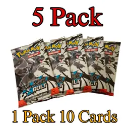 Pokemon SV Black Bolt Booster (5 Pack)- (10 Cards) SEALED - Image 2