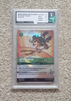 Graded 9 - Mickey Mouse Artful Rogue 210/204 Enchanted Card - The First Chapter - Image 1