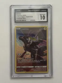 CGC 10 Zekrom TG05/TG30 Trainer Gallery SWSH Brilliant Stars Pokemon Card - Image 1