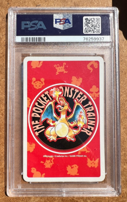 1996 Pokemon Red Version Playing Cards Mewtwo Ace of Spades PSA 5 - Image 2
