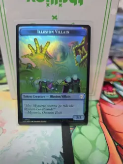 Foil Illusion Villain/Spider Token, MTG, Spider-Man Tokens, Magic - Image 1