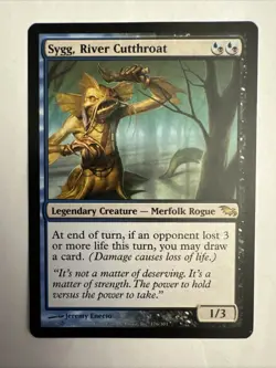 Sygg, River Cutthroat Shadowmoor Legendary Creature - Merfolk Rogue NM (Rare) - Image 1
