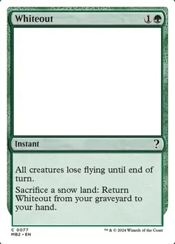 Whiteout x1 1x Mystery Booster 2 White Border NM MTG - Image 1