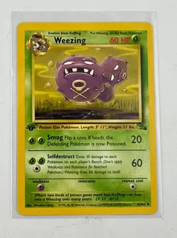 Pokemon Fossil Weezing 45/62 - 1st Edition Non-Holo - WOTC 1999 - NEVER PLAYED - Image 1