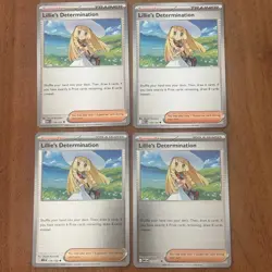 (4) Pokemon TCG Lillie’s Determination 119/132 Mega Evolutions 2x Common 2xRH - Image 1