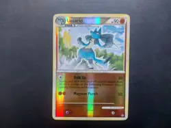 Pokemon - Lucario 19/95 Reverse Holo Rare Heart Gold Soul Silver Unleashed - Image 1