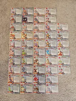 46x 1999 Topps Pokemon TV Animation 1st Ed. Blue Logo Series Cards Vintage Lot - Image 3