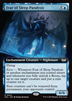 Fear of Sleep Paralysis - Duskmourn: House Of Horror Extended Art Regular MTG-NM - Image 1