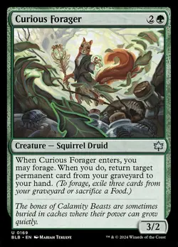 1x Curious Forager - Foil NM Eng MTG - Bloomburrow - Image 1