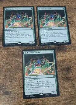 MTG 3x Radioactive Spider Foil - Spiderman - 0285 Rare - Image 1