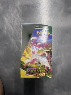Empty Pokemon Evolving Skies Display Booster Box Only Sword and Shield No Cards - Image 2