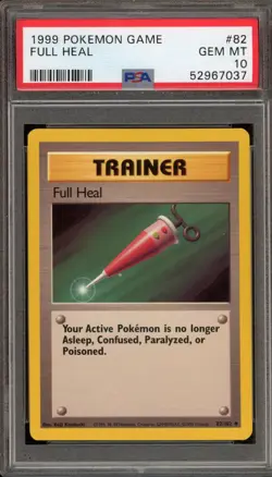 Pokemon Full Heal Base Set Unlimited #82 PSA 10 Gem Mint - Image 1