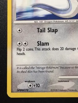 2008 City Championships Dratini 91/146 DP Legends Awakened Pokemon Card Rare MP - Image 5