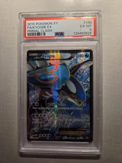 PSA 6 Pokemon Primal Clash Kyogre EX Full Art #148/160 - Image 1