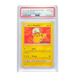 Pokemon Ash's Pikachu I Choose You! Black Star Promo SM109 PSA 7 Near Mint - Image 1