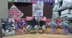 POKEMON MEGA BOOSTER BOX + (2) PALDEAN + PRISMATIC +DESTINED + BLACK BUNDLES - Image 1
