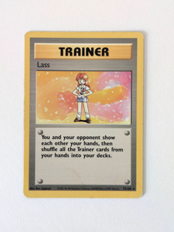 Pokemon Card WOTC Lass 75/102 Base Non-holo Rare Unlimited 1999 - MP - Image 1