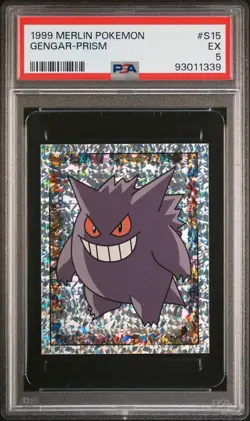 1999 MERLIN POKEMON #S15 GENGAR-PRISM PSA 5 - Image 1