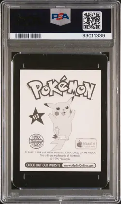 1999 MERLIN POKEMON #S15 GENGAR-PRISM PSA 5 - Image 2