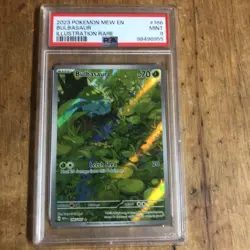 2023 POKEMON MEW EN-151 ILLUSTRATION RARE #166 BULBASAUR PSA 9 - Image 1
