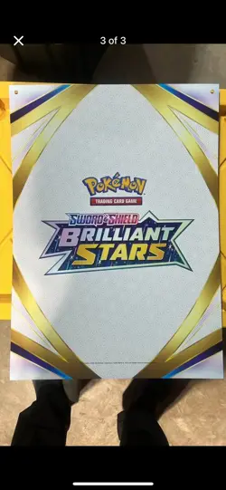 Pokemon Brilliant Stars Charizard V Arceus V 17x24 3D Lenticular & PROMO POSTER - Image 3