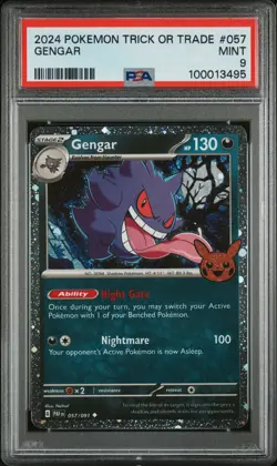 2024 POKEMON TRICK OR TRADE #057 GENGAR PSA 9 - Image 1