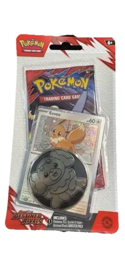 Pokemon Destined Rivals Checklane Blister-Eevee Promo-Factory Sealed - Image 1