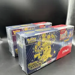 Lot Of 2 Pokemon Surging Sparks ETB & Booster Bundle Costco Sealed Box Pikachu - Image 2