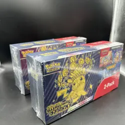 Lot Of 2 Pokemon Surging Sparks ETB & Booster Bundle Costco Sealed Box Pikachu - Image 4