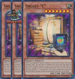 Yugioh! 3x Sneaky "C" MP24-EN173 Ultra Rare 1st Ed NM - Image 1