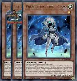 Yugioh! 3x Pillar of the Future - Cyanos BLTR-EN043 Ultra Rare 1st Ed NM - Image 1