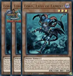 Yugioh! 3x Loris, Lady of Lament MP24-EN164 Ultra Rare 1st Ed NM - Image 1