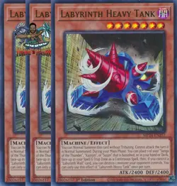 Yugioh! 3x Labyrinth Heavy Tank MP24-EN257 Ultra Rare 1st Ed NM - Image 1