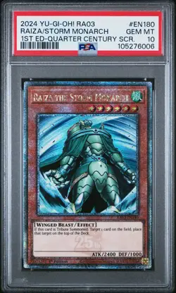 2024 YU-GI-OH! RA03-QUARTER CENTURY BONANZA RAIZA THE STORM MONARCH PSA 10 - Image 1