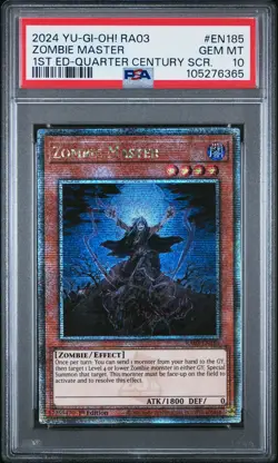 2024 YU-GI-OH! RA03-QUARTER CENTURY BONANZA #EN185 ZOMBIE MASTER PSA 10 - Image 1