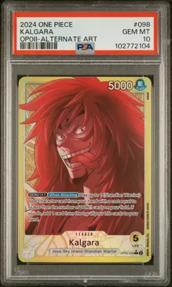 PSA 10 Kalgara OP08-098 Leader Alt Art One Piece Card - Image 1