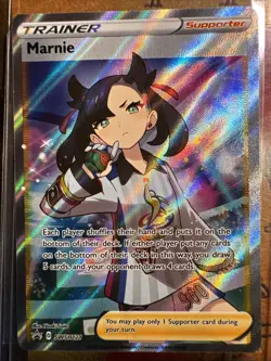 Pokemon Trainer Marnie TCG Holo Black Star Promo Card #SWSH121 - Image 4