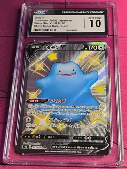 CGC 10 GEM MINT Ditto V Shiny # 323/190 Shiny Star V s4a Pokemon Card - Image 1