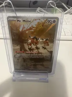 Pokemon TCG Mr. Mime Scarlet & Violet Holo Illustration Card 179/165 Rare NM - Image 1
