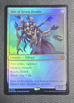 Sire of Seven Deaths Foundations Foil MTG NM Magic Card - Image 1