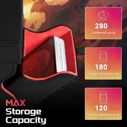 MTG Deck Box for Commander Display, on Top with Dice Storage, Trading Card Stora - Image 5