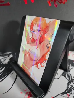 Nami One Piece Art Card Holo Glitter Anime Sexy Waifu CCG - Image 2