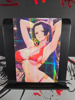 Boa Hancock One Piece Art Card Holo Glitter Anime Sexy Waifu CCG - Image 1