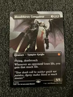 Magic The Gathering MTG - Bloodthirsty Conqueror (Borderless) - Foundations - Image 1