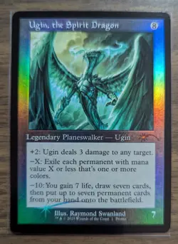 MTG Ugin, the Spirit Dragon Retro Frame Foil from Secret Lair Drop NM - Image 1