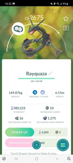 Pokemon Go (Stage 46) Shiny Legendary Rayquaza ( 14 Shinys ) - Image 2