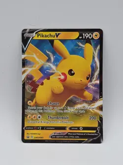 Pokemon TCG Pikachu V SWSH Black Star Promos SWSH061 Holo Promo NM - Image 1