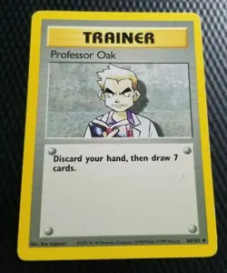 1999 Original Series Base Set TRAINER PROFESSOR OAK Ken Sugimori Pokemon #88 - Image 1