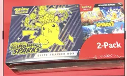 Pokemon Surging Sparks ETB & Booster Bundle Costco 2 pack Factory Sealed - Image 1