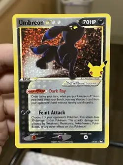 Umbreon Celebrations 17/17 Gold Star Pokemon TCG - Image 1